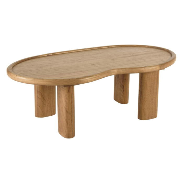 AMY - Table basse 120cm forme organique en bois de mindi AMY