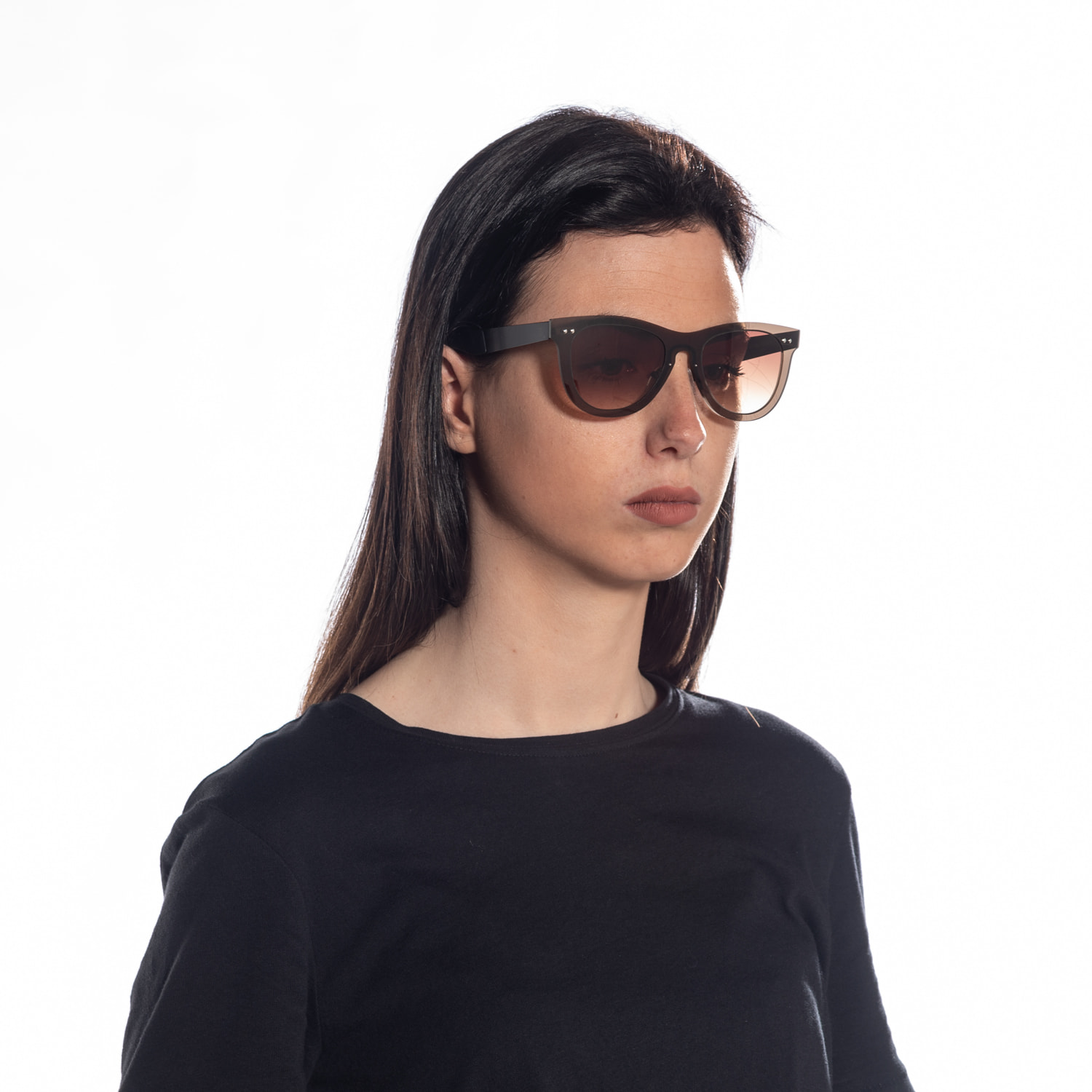 Gafas de sol OCEAN FLORENCIA - Marrón transparente exterior con marrón degradado interior con patillas en negro mate