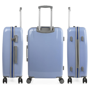 Juego De Maletas Pc Itaca Base Azul Azul Arcoiris