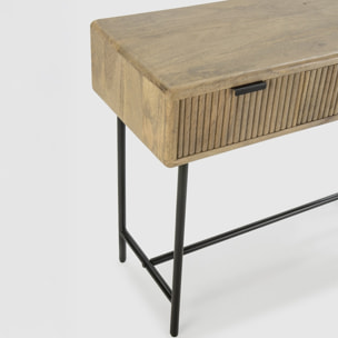 Console 3 tiroirs en bois de manguier - SANJA