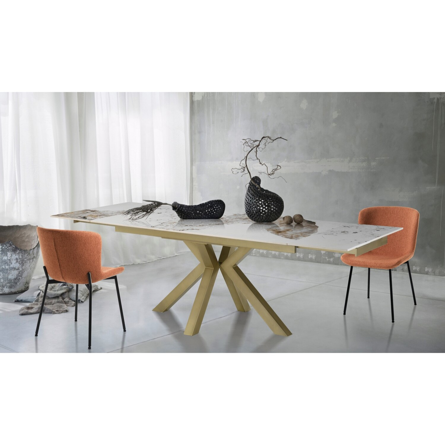 Oresteluchetta Tavolo allungabile DILLER ONICE GOLD