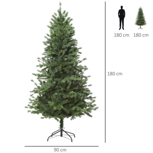 Árbol Artificial de Navidad con Base Plegable Φ90x180cm Verde