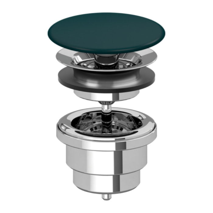 Bonde lavabo à écoulement libre Vert Teal CeramicPlus