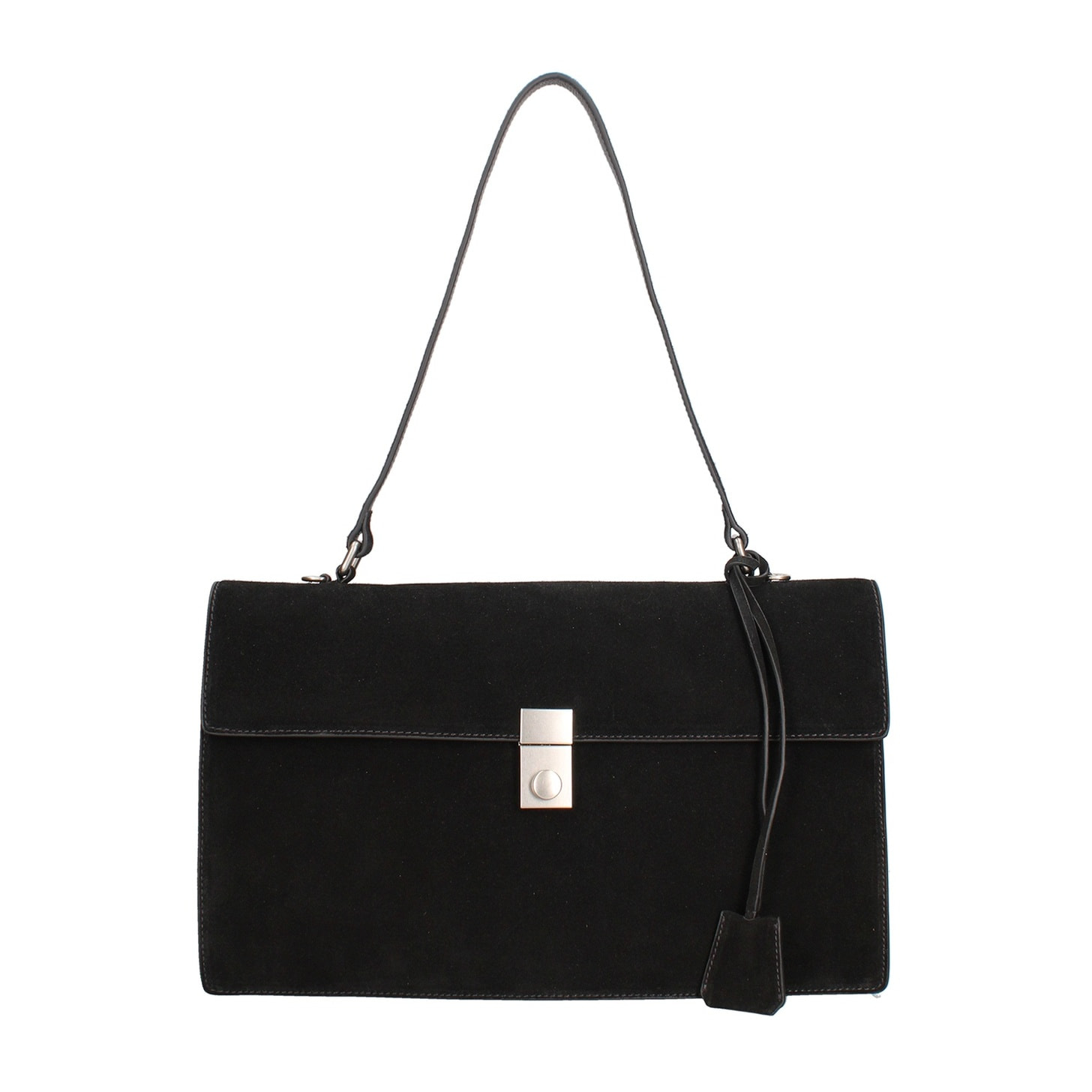 Borsa a spalla da donna Made in Italy - Lavinia Chic - Pelle Scamosciata - 34.5 x 21.0 x 10.0 cm