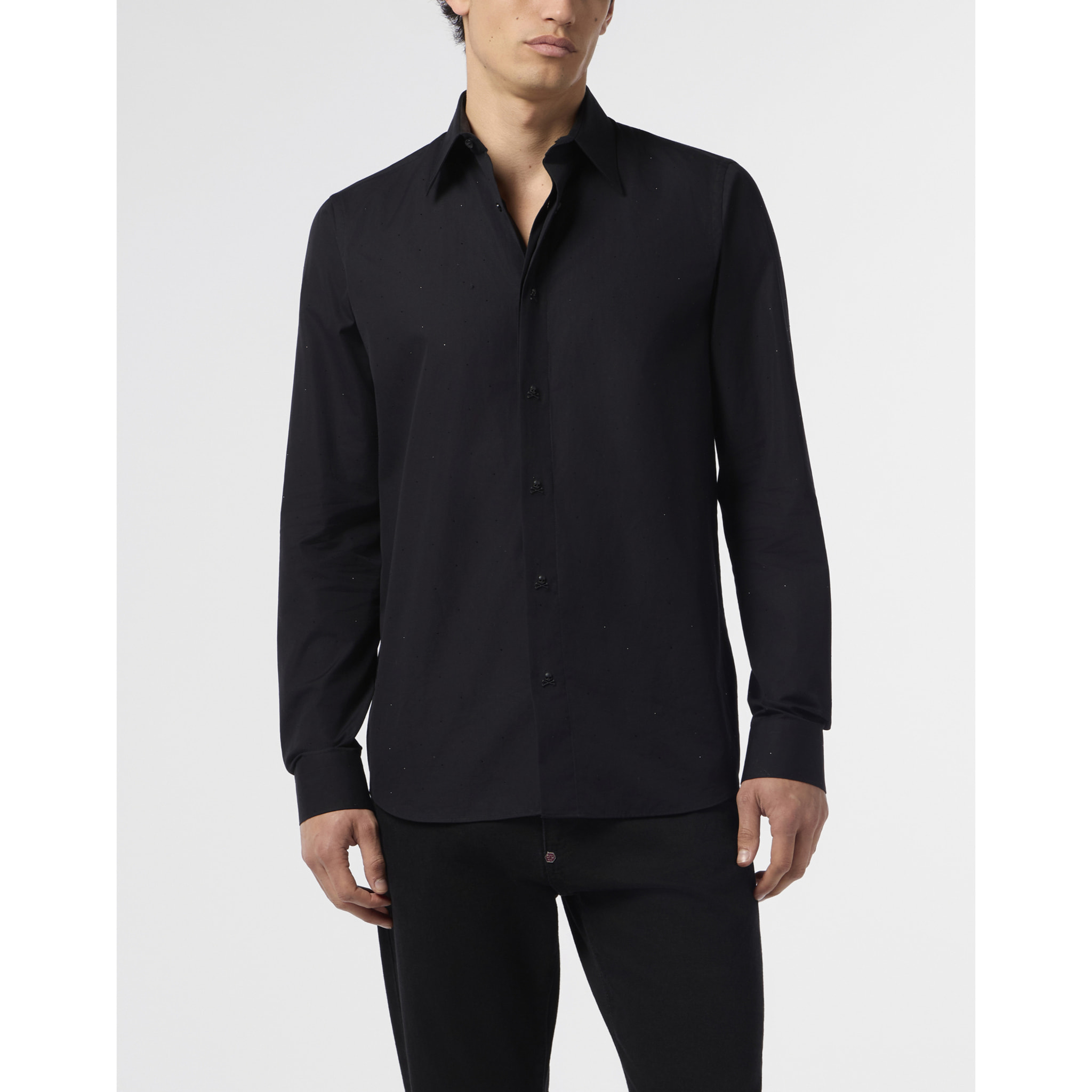 PHILIPP PLEIN Sugar Daddy Cut Shirt All-Over Strass