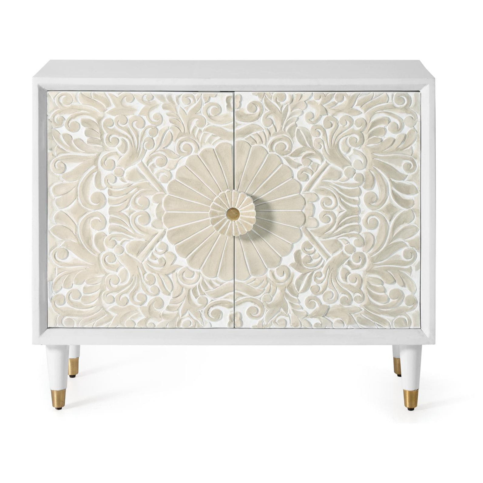 Consola de Madera de Mango 90 Cm Estilo Mediterráneo Moderno