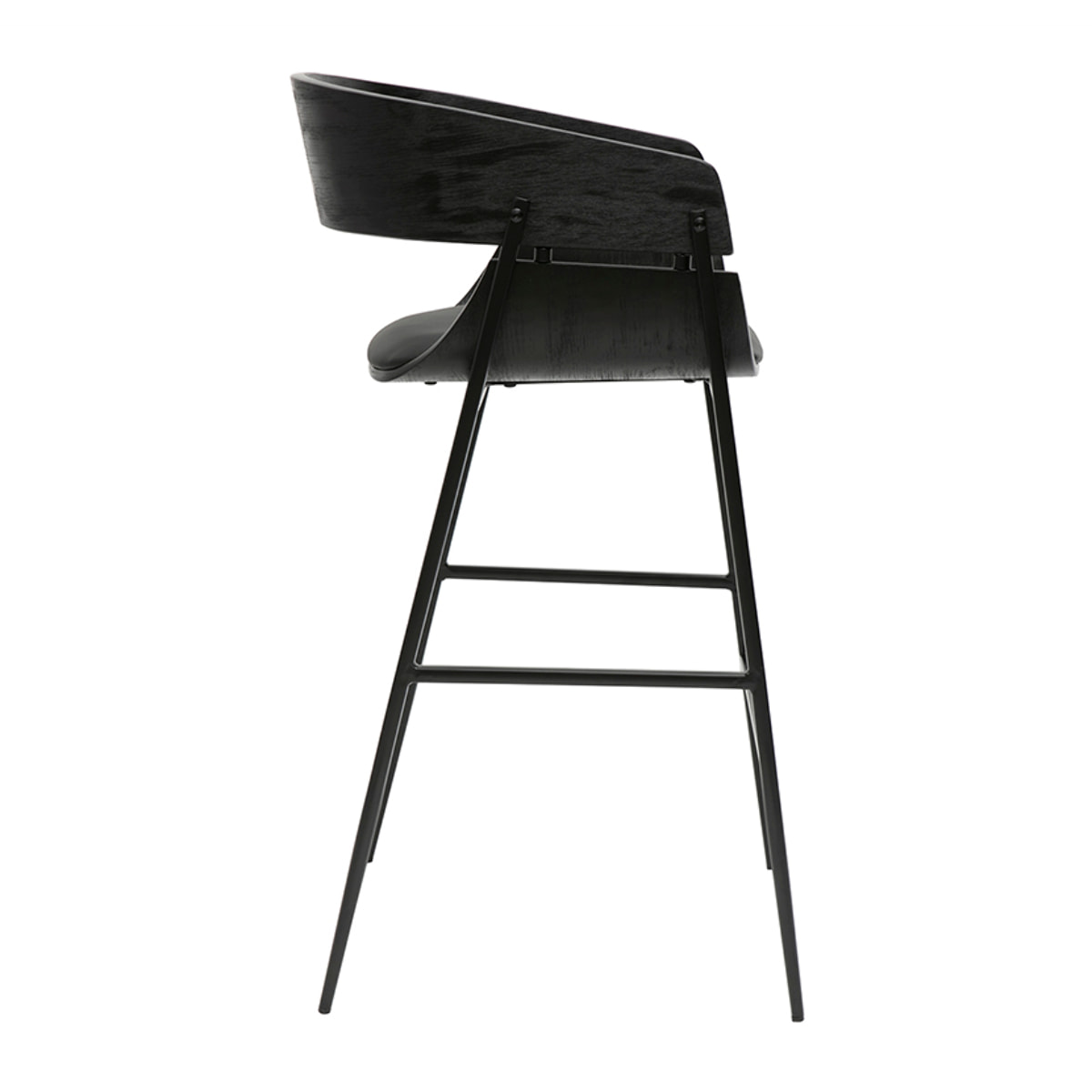 Tabourets de bar design noirs (lot de 2) WESS