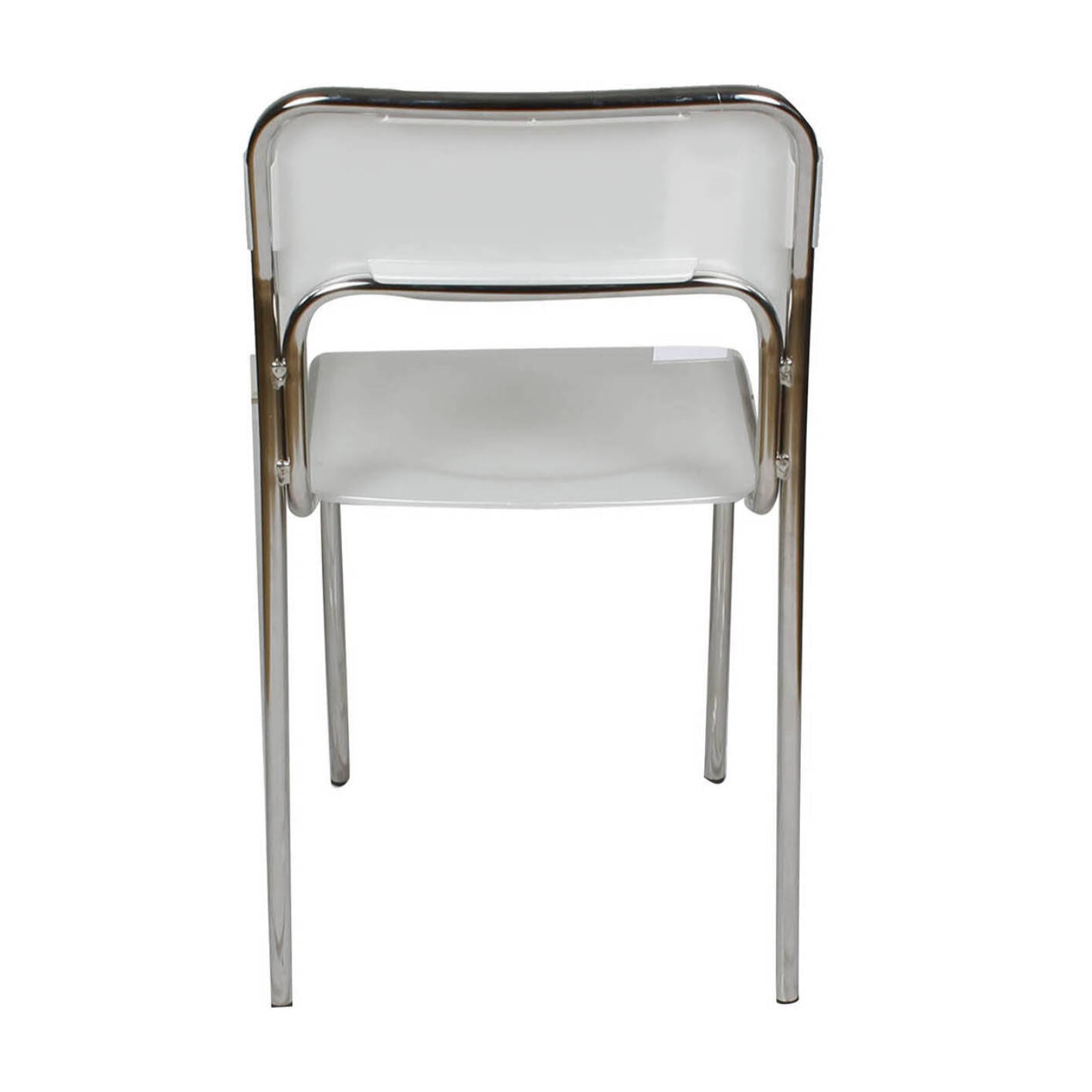 Sedia moderna in metallo e polipropilene, 43 x 45 x 81, Bianco