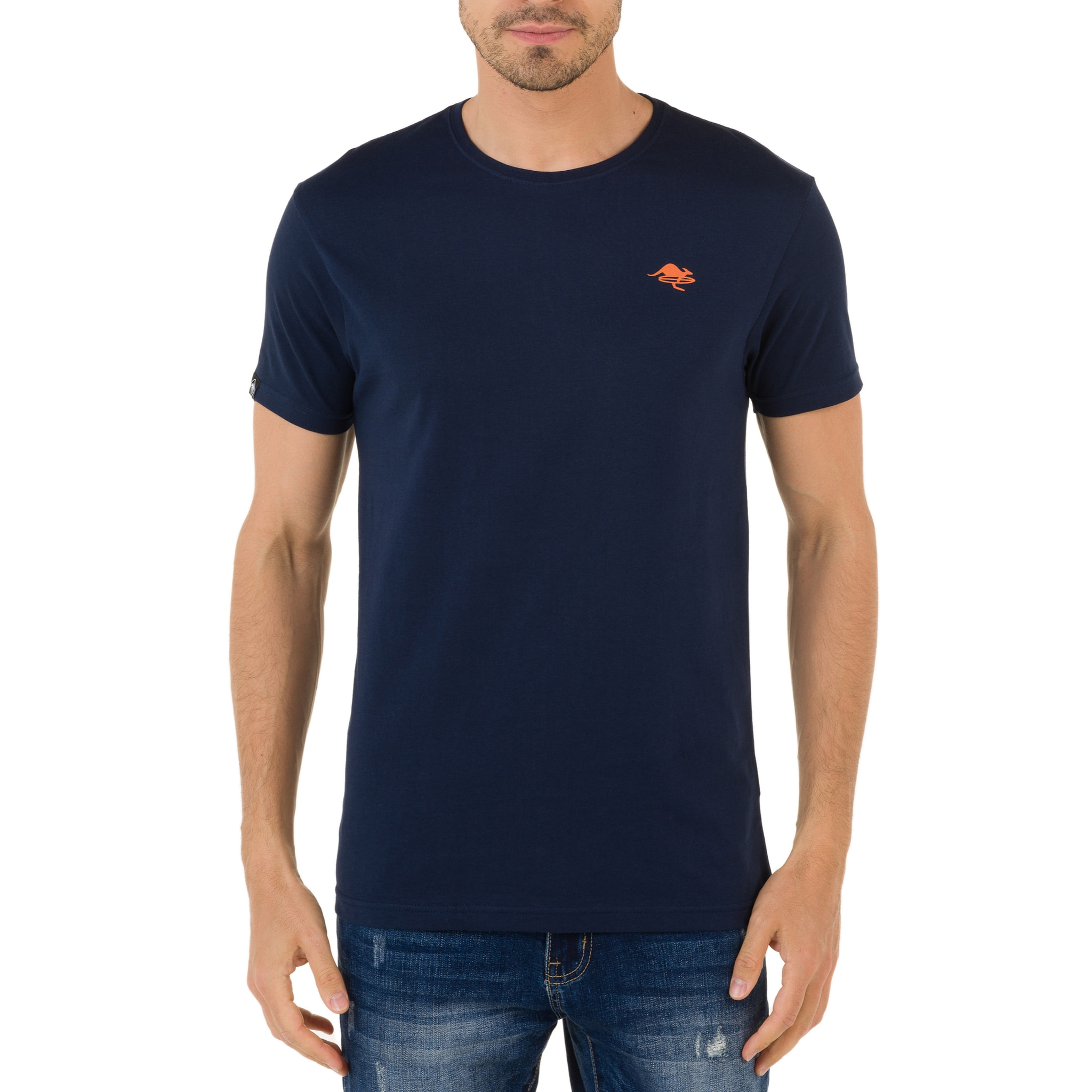 T-shirt in cotone 150 gr Hot Buttered Lizard Colore Blu Navy