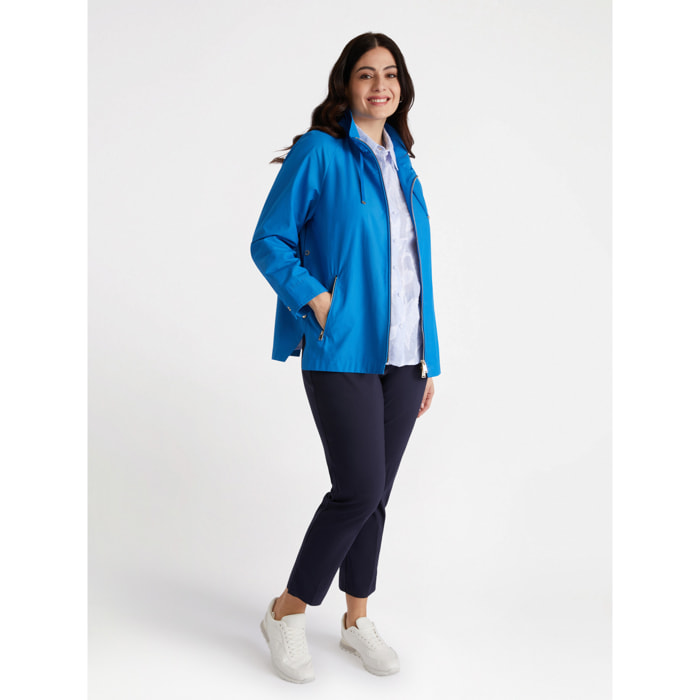 Fiorella Rubino - Parka ligera con cremallera - Azul aciano