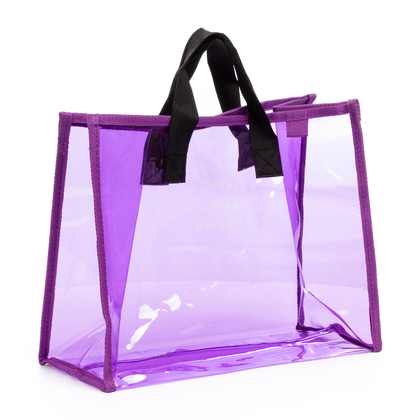 Zeme bolso shopper de PVC transparente.