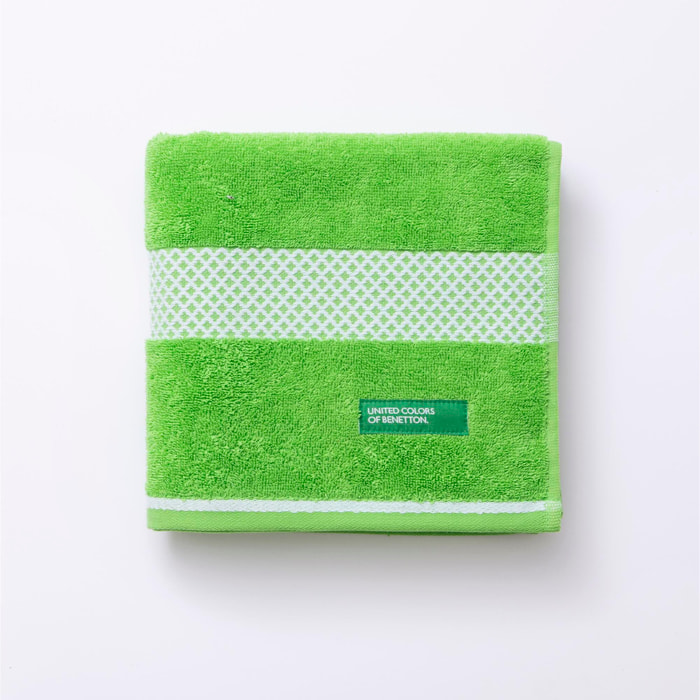 Toalla De Mano 50X90Cm 450Gsm 100% Algodón Con Borde Jacquard Verde Summer Be