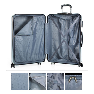 Juego De Maletas Rígidas Abs Itaca Elba Blanco