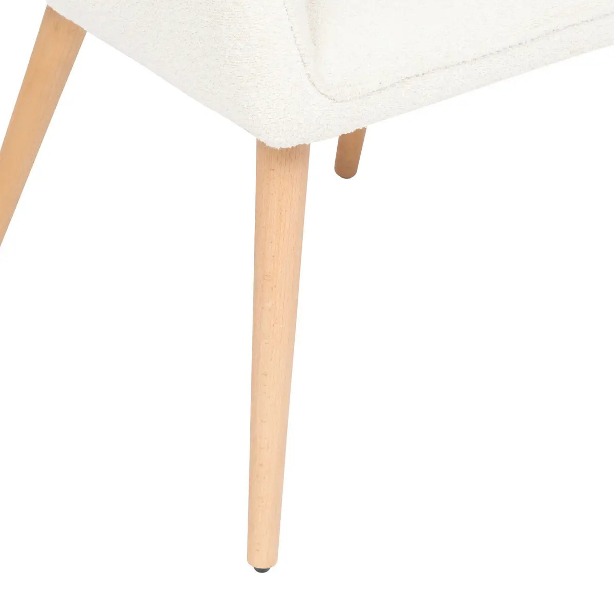 Fauteuil à dîner "Visoca" bouclette blanc