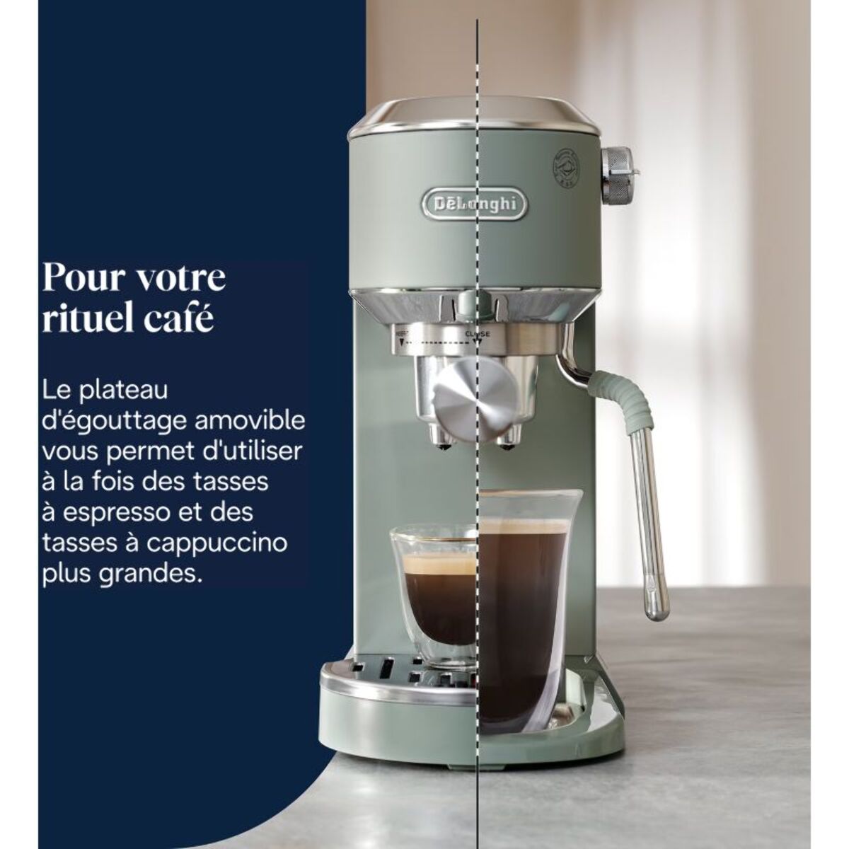 Machine à expresso DELONGHI EC890.GR Dedica Duo Verte
