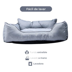 Cama para mascota con funda extraíble de Benetton color gris