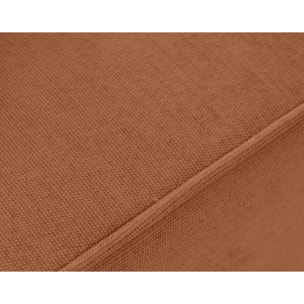 Topaze - canapé panoramique - 7 places - convertible avec coffre - en tissu - Terracotta