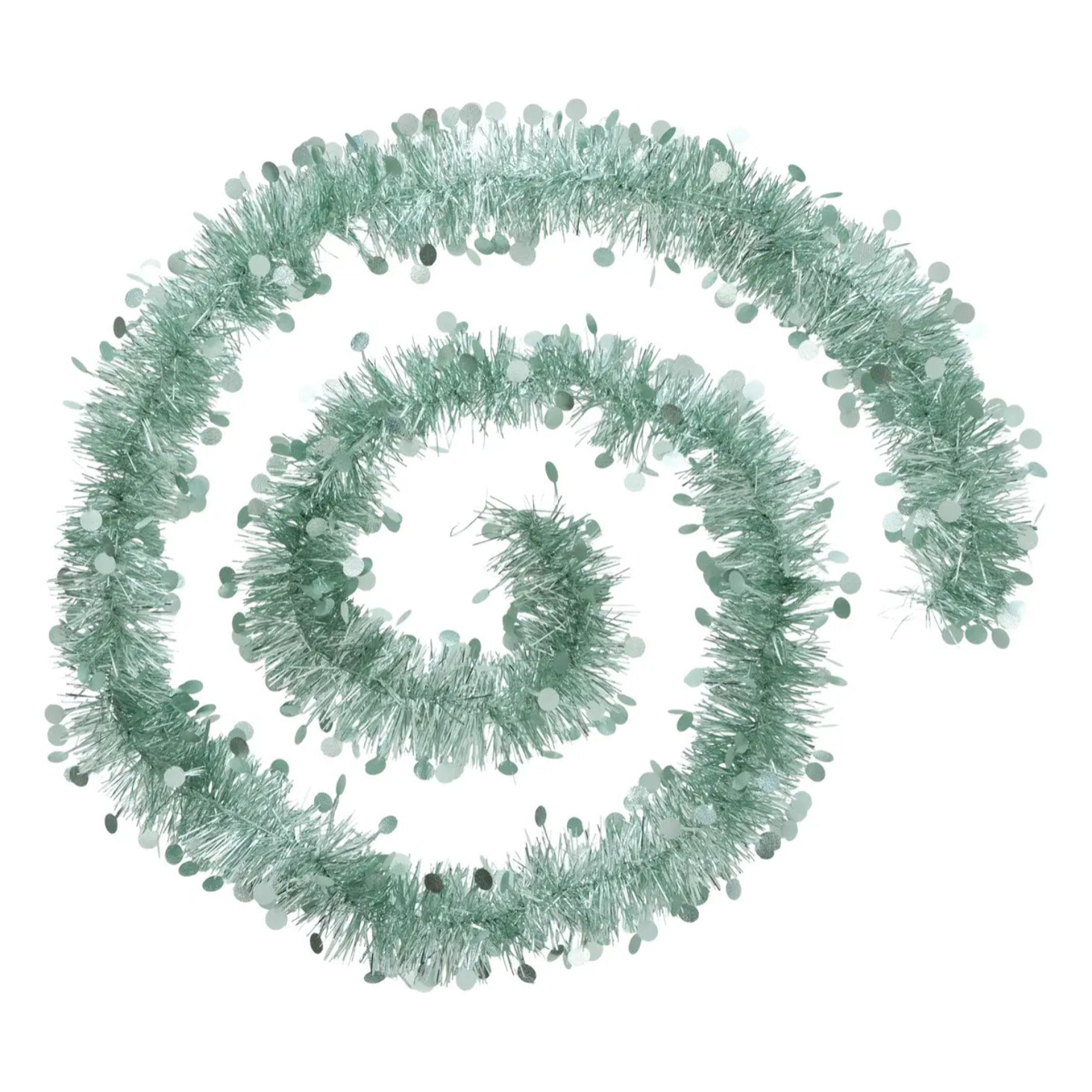 Guirlande de Noël pastille 100x4x2m vert amande