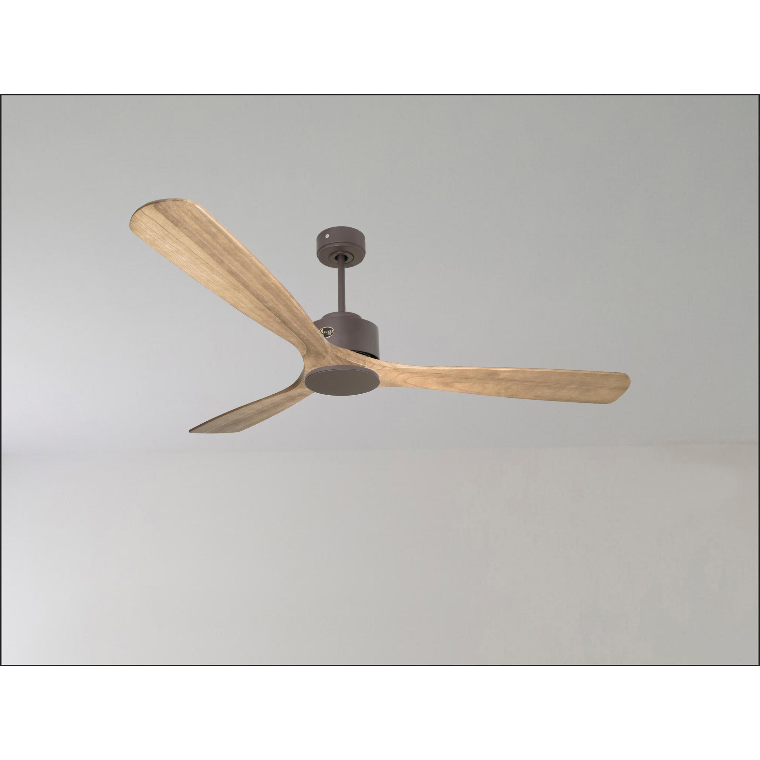 Ventilateur de plafond Réversible  Thermostat Wifi Moteur à courant continu Toits en pente Télécommande Hypersilence Mémoire Shopify Vendible (AUTOMATIQUE) 40   W Chocolat