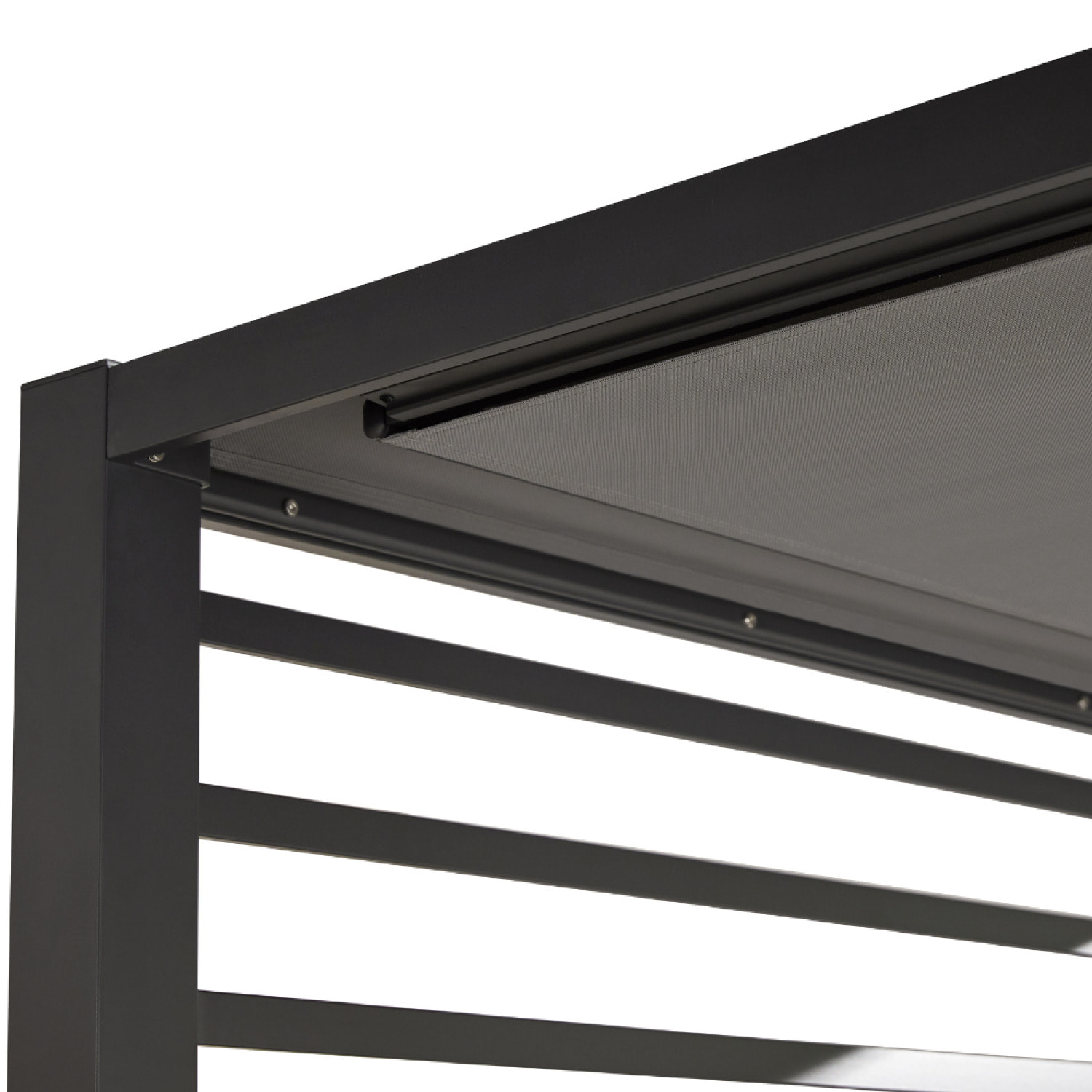 Lit de jardin 2 places structure aluminium gris foncé TALANA