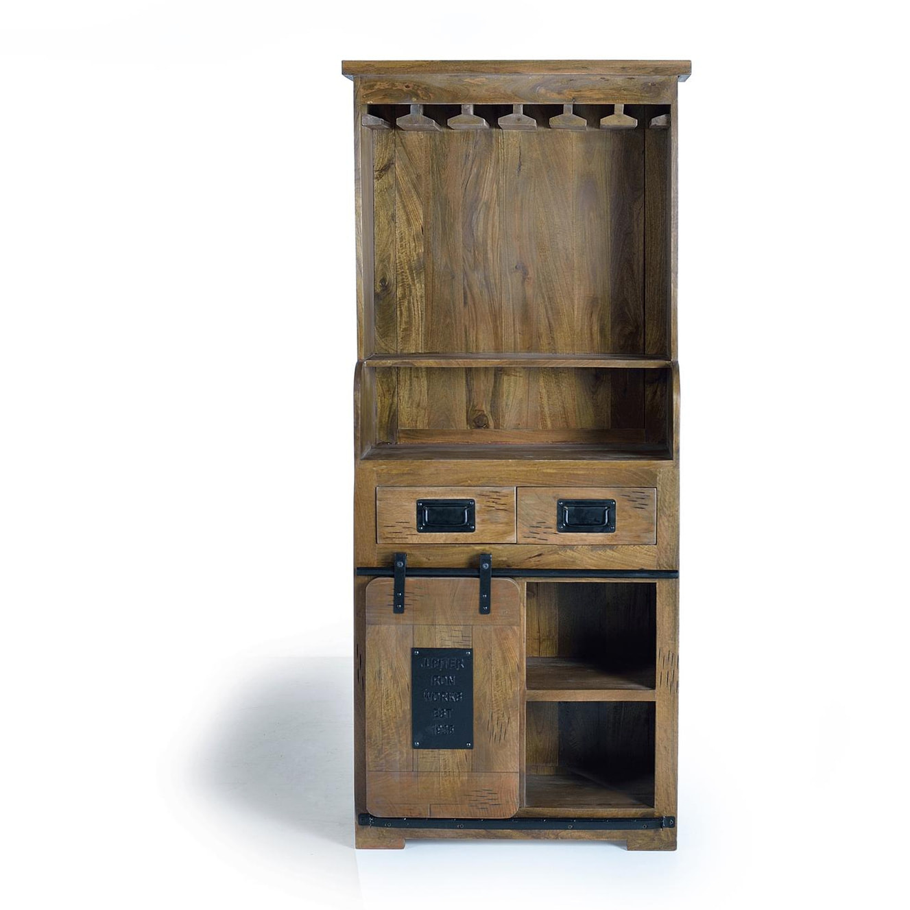 Muebles Bar de Madera de Mango 75 Cm Estilo Industrial