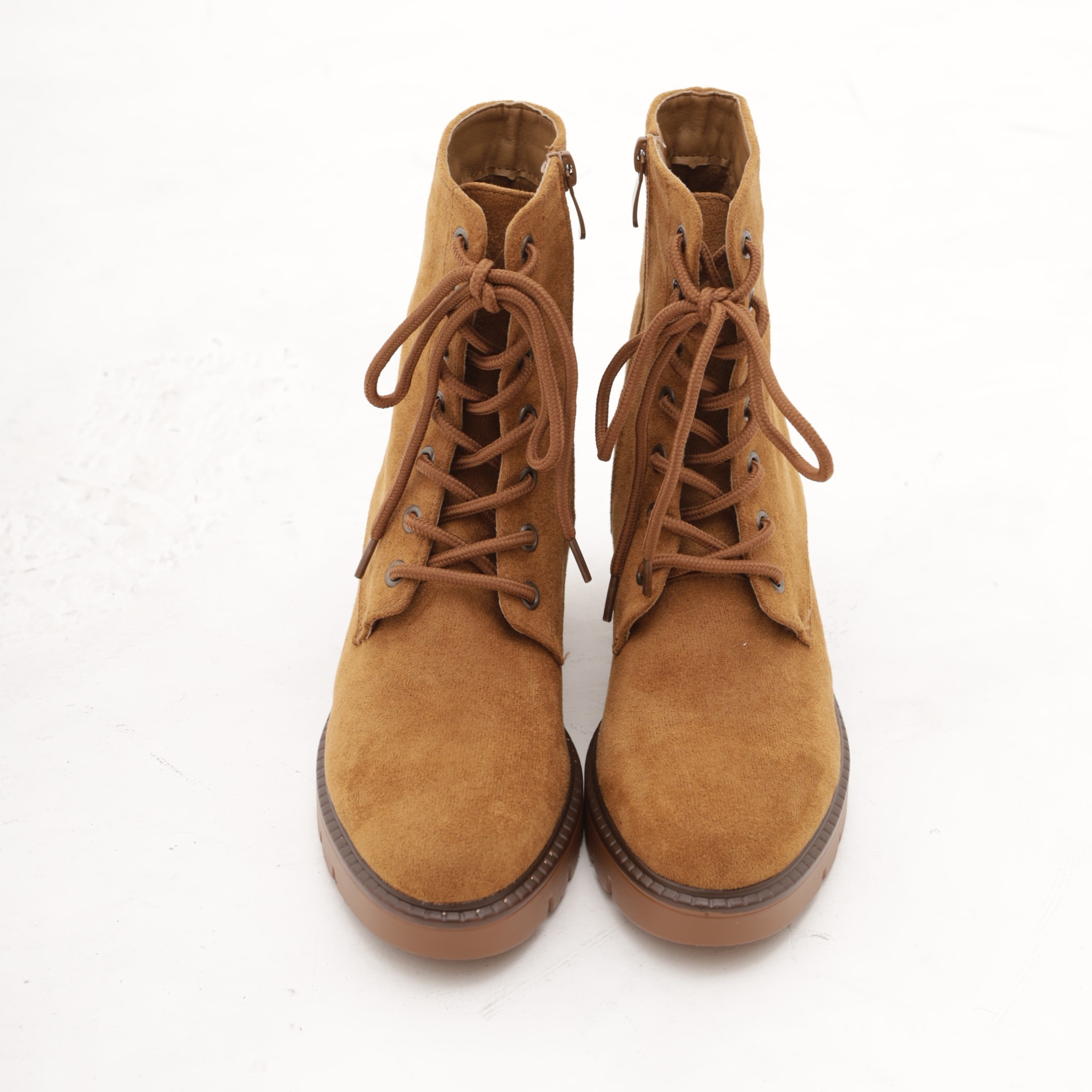 STIVALETTO ALLACCIATO BASSO MARRONE