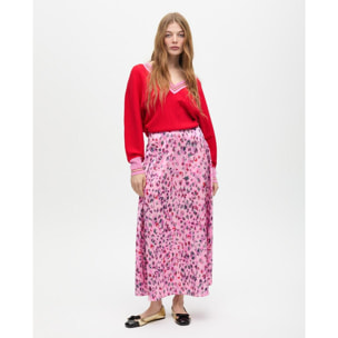 Gonna midi svasata stampa animale