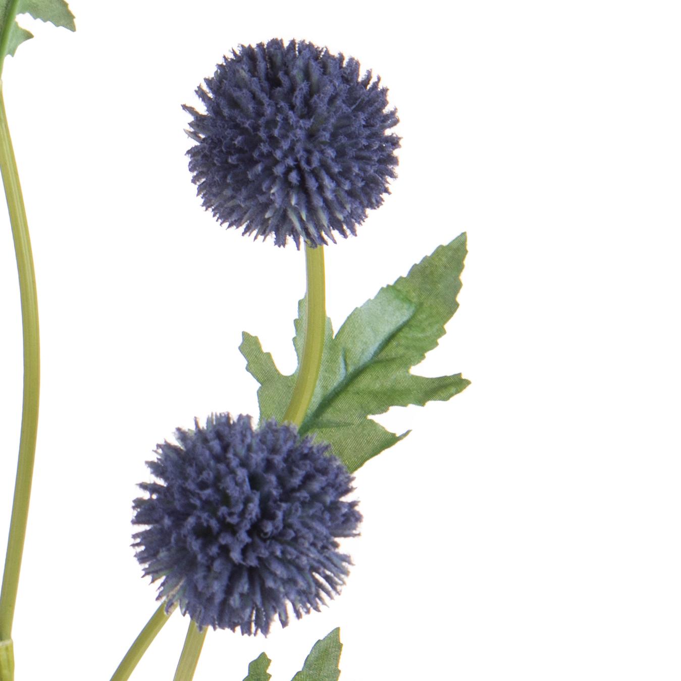 Echinops per 5 74 Cm - Pezzi 4 - 30X74X35cm - Colore: Blu - Bianchi Dino - Fiori Artificiali