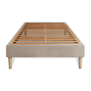 Ensemble Matelas Le Douillet - 26cm - Mémoire de forme - Matériaux éco-responsable - Sommier kit Beige