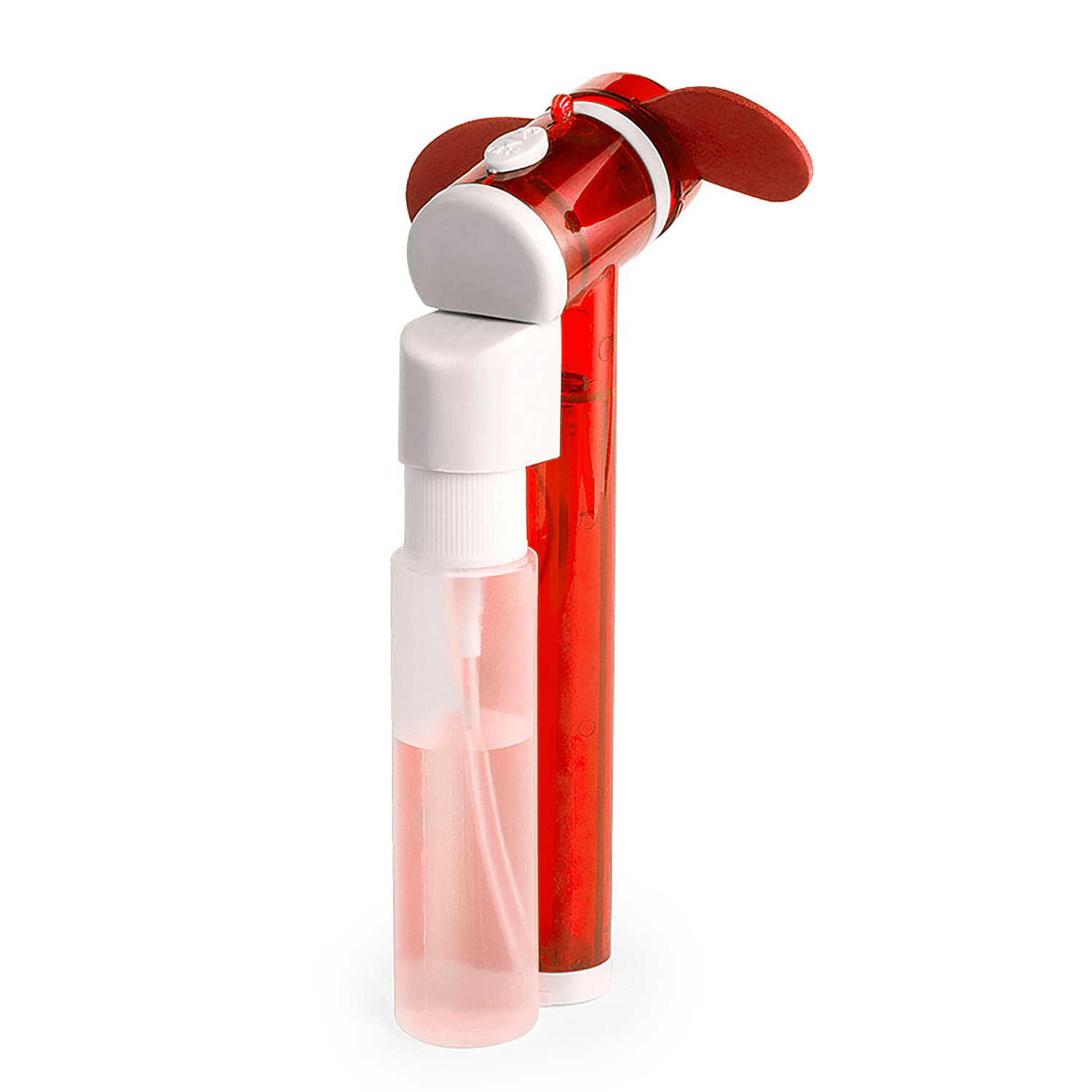 Ventilatore vaporizzatore portatile con serbatoio da 35 ml e spruzzatore manuale d'acqua.