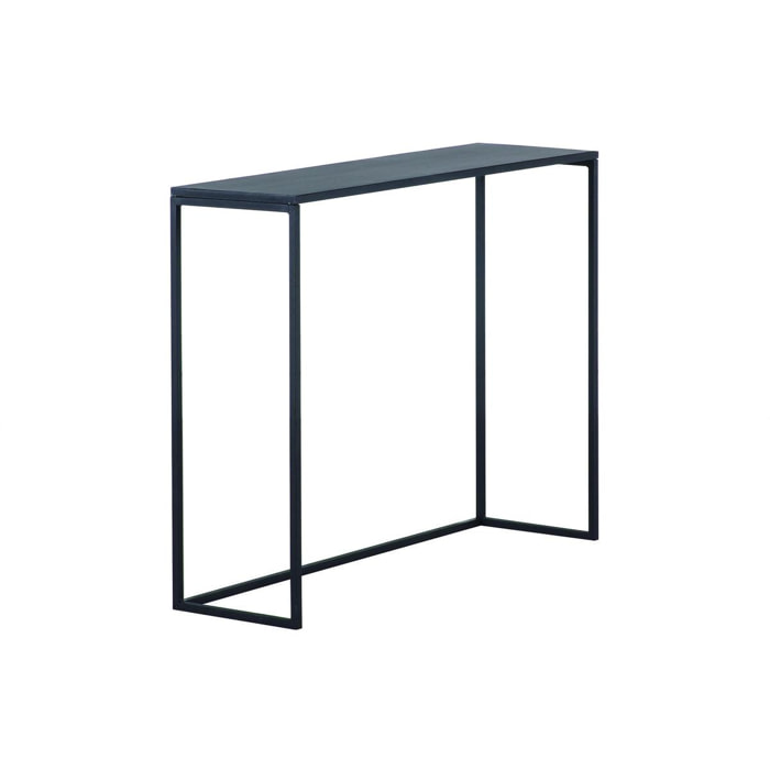 Console ouverte design en métal noir L80 cm PODIUM - Miliboo