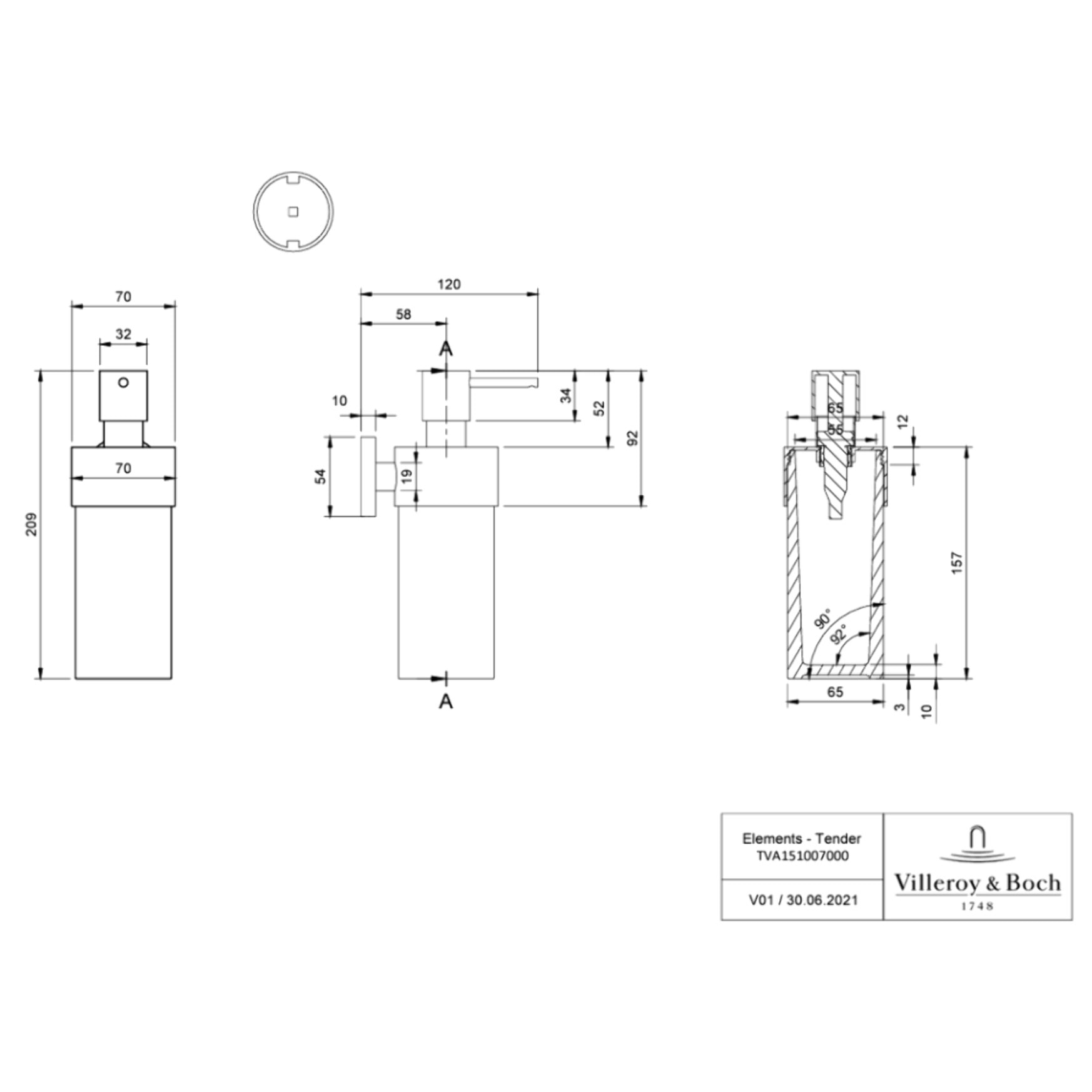 Distributeur de savon Elements - Tender