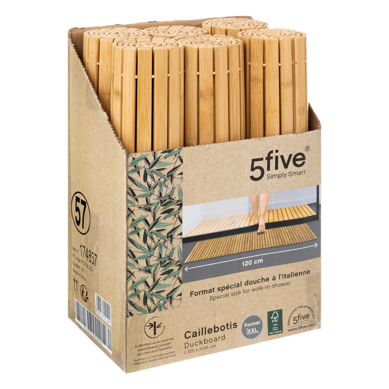 Caillebotis 50x120cm Bambou