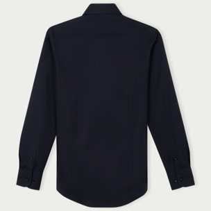 Camicia Uomo 1 Bottone Francese Slim No Iron Unito Nero