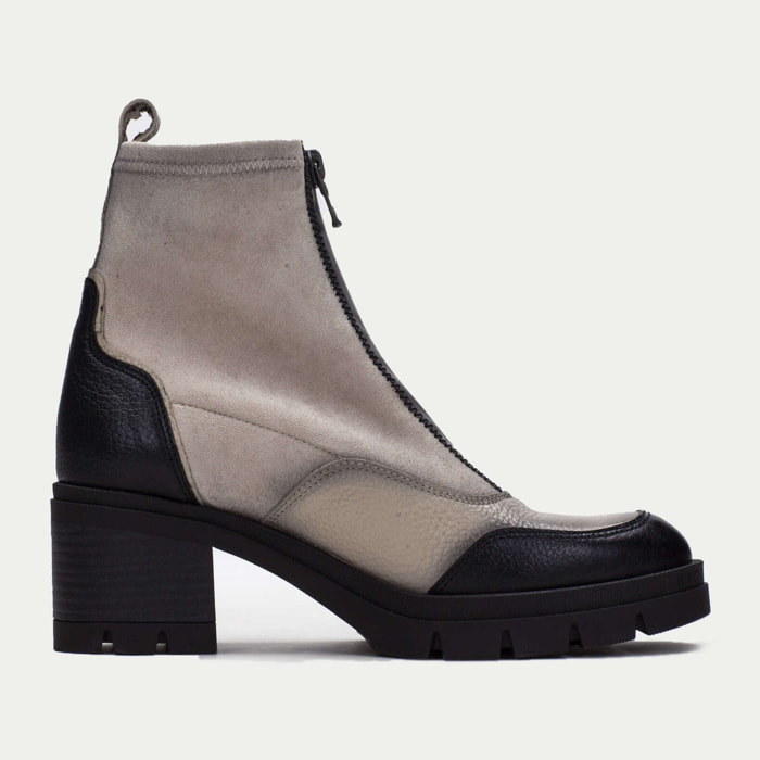 Botin Ingrid Negro vison 6 cm