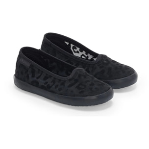 Superga - Ballerine Bambina Nero - 2441 KIDS BALLERINA NET LEOPARD