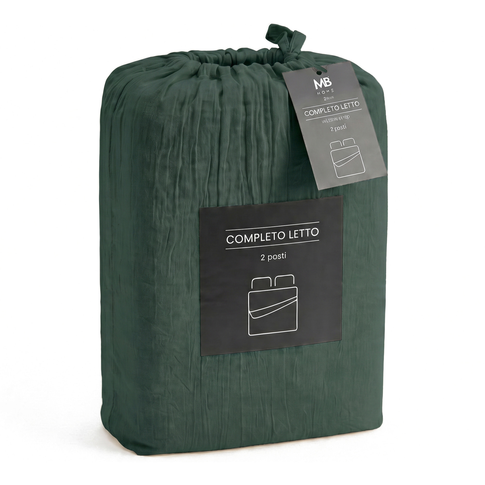 COMPLETO LETTO WATER WASHED, 100% Microfibra, No Stiro - OTTANIO