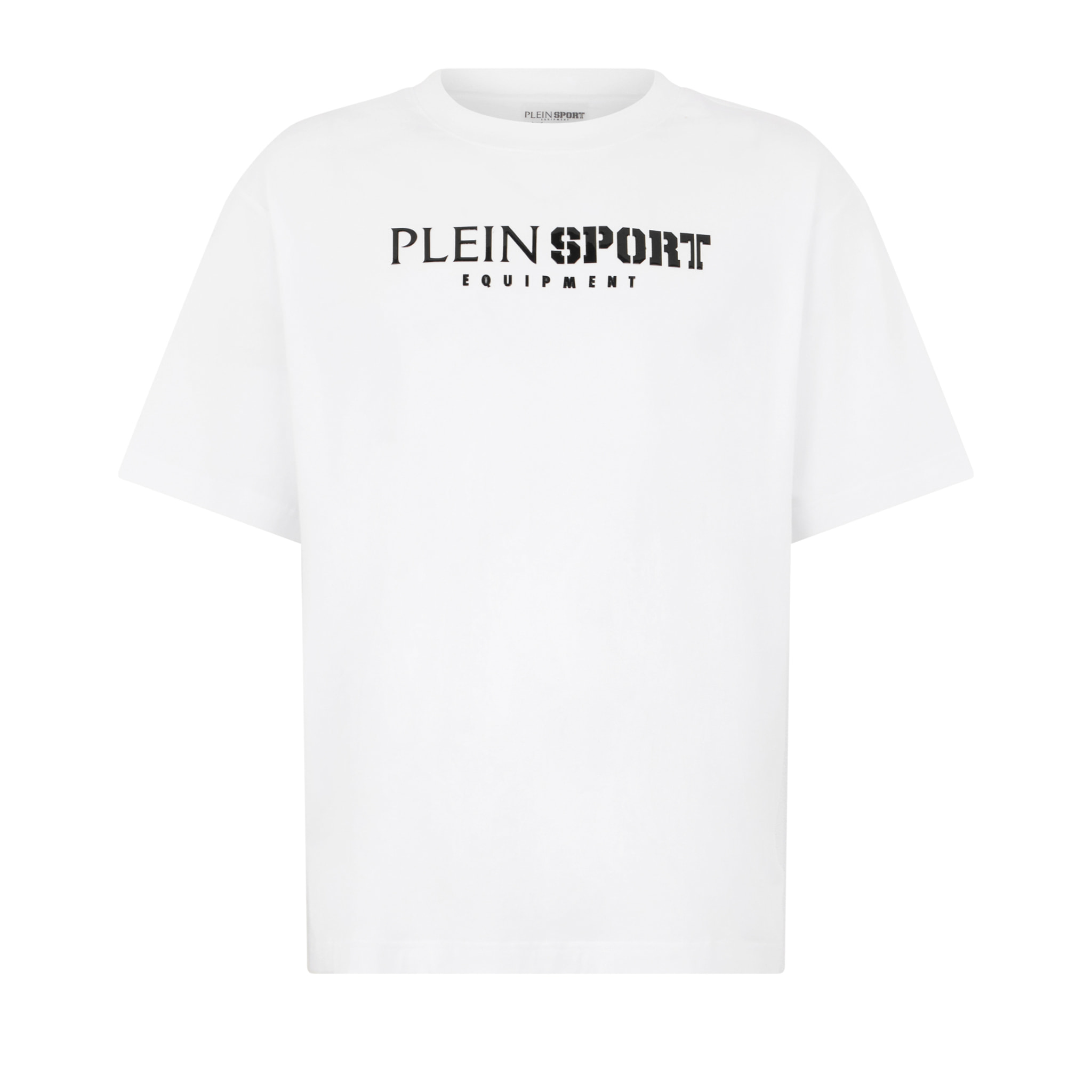 PLEIN SPORT Round Neck T-Shirt Reflective Scratch