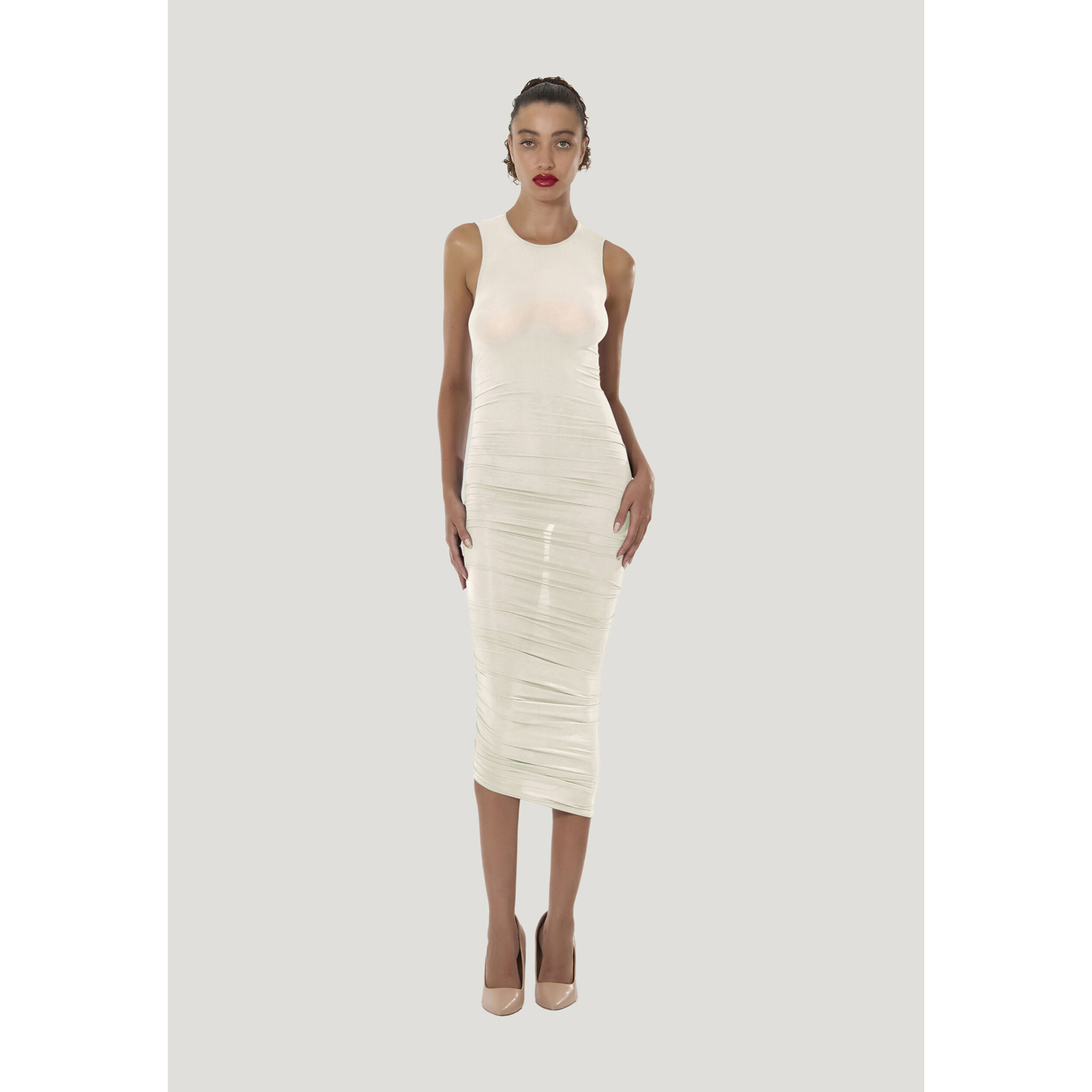 Vestito Sheer Drape Dress