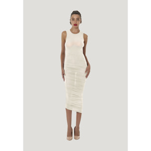 Vestito Sheer Drape Dress