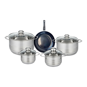 Ensemble de 1 Poêle de cuisson 20 cm et 4 faitouts 14, 16, 20 et 24 cm Elo Prima Brillant