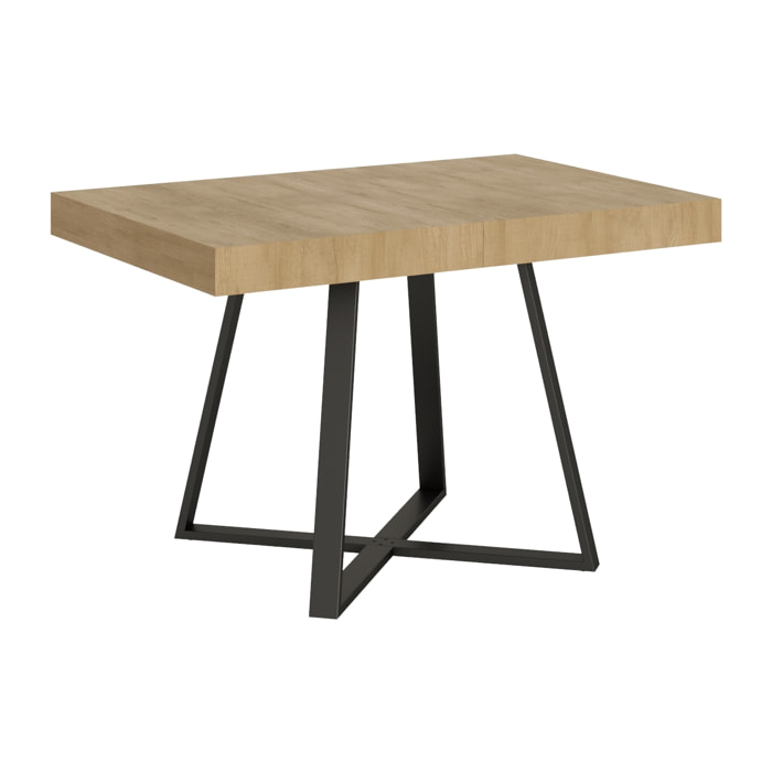 Tavolo allungabile 80x120/204 cm Abbraccio quercia natura gambe antracite