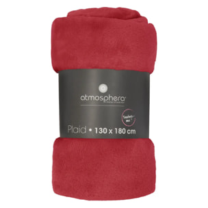 Plaid flanelle rouge 130x180cm