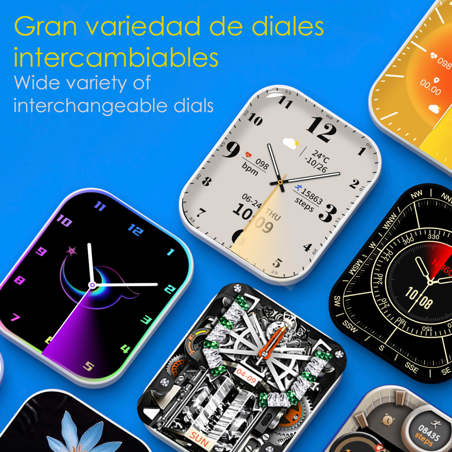 Smartwatch Z85 Max con schermo da 2", triplo cinturino. Monitor sanitari, ECG, pressione sanguigna. Modalità sport, chiamate BT.