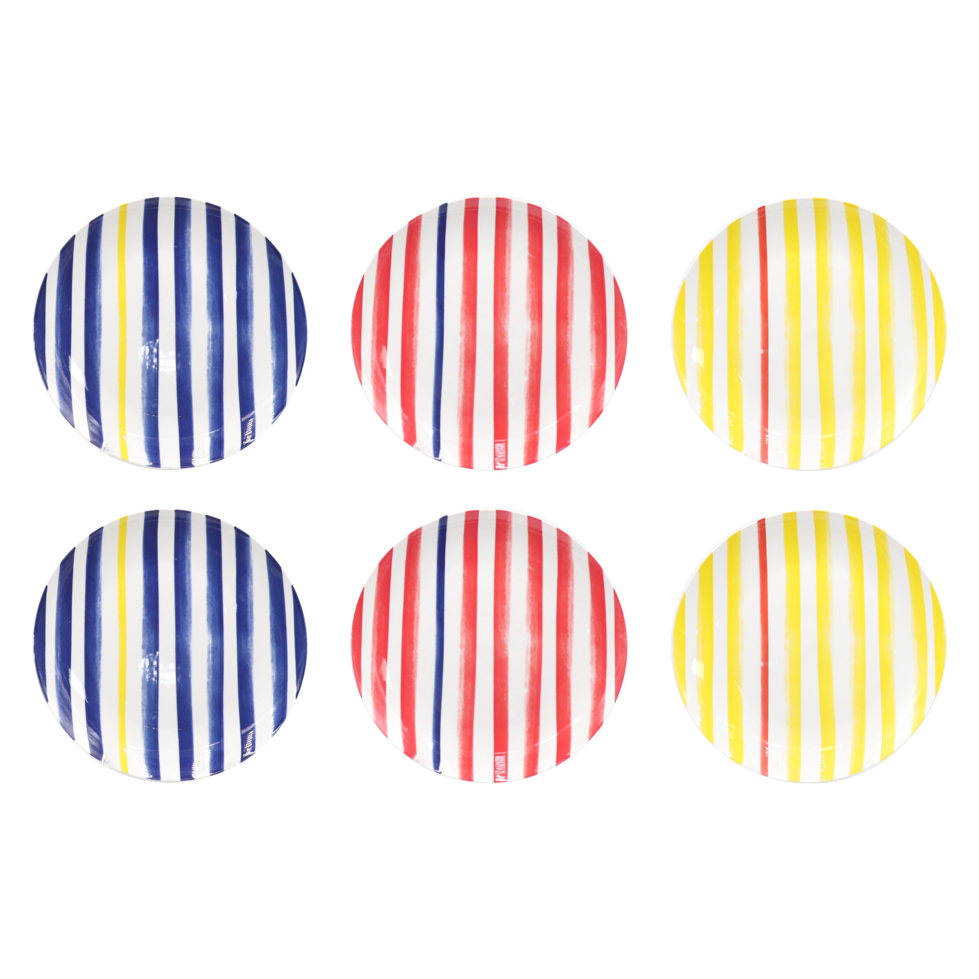 Lot de 6 grandes assiettes, LE PETIT CABANON