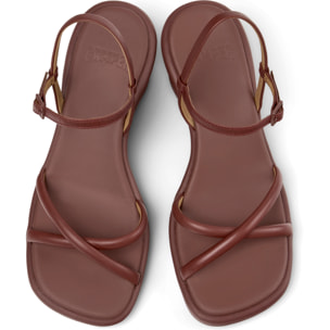 Sandalias - CAMPER Louise Sandal - Burdeos - Cuero liso
