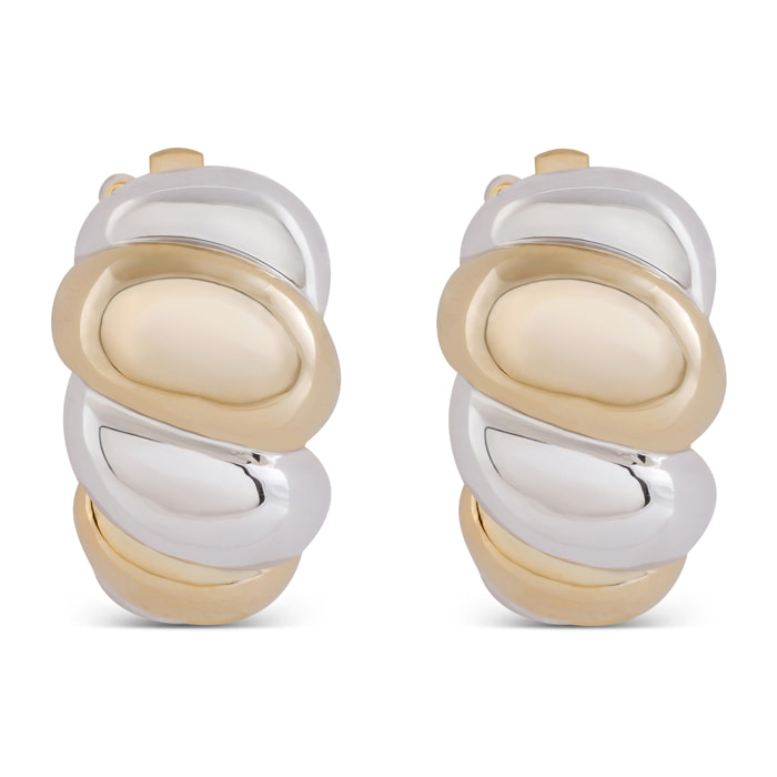 Pendientes acabados en oro rosa de 18K