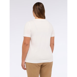 Fiorella Rubino - T-shirt in jersey con stampa - Bianco