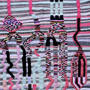 Authentique tapis berbère fait à la main en laine motif ethnic TOGO