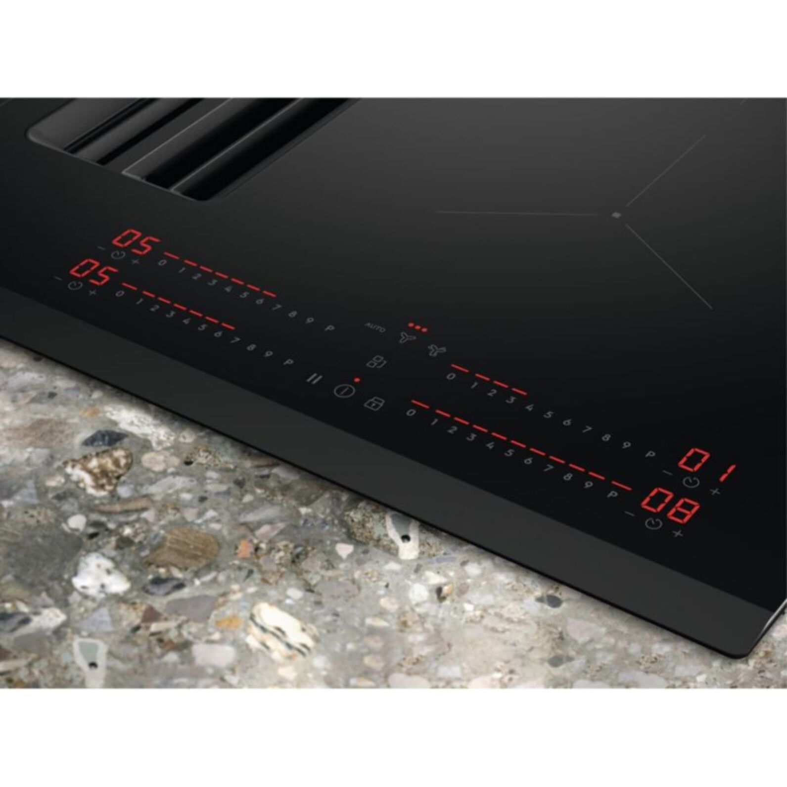 Plaque induction aspirante ELECTROLUX KCC8344 - Hotte intégrée 80cm